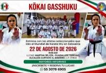 Impartirán el “Kokai Gasshuku”, entrenamiento intensivo de Karate en apoyo al equipo mexicano IKU rumbo a Eslovenia Cartel oficial del Kokai Gasshuku en apoyo a la delegación mexicana IKU de Karate.