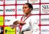 La mexicana Isabel Huitrón conquistó el oro en el Grand Slam de Judo para Sordos en Suiza Isabel Huitrón celebrando la medalla de oro en el Campeonato de Judo para Sordos en Lausana Suiza.