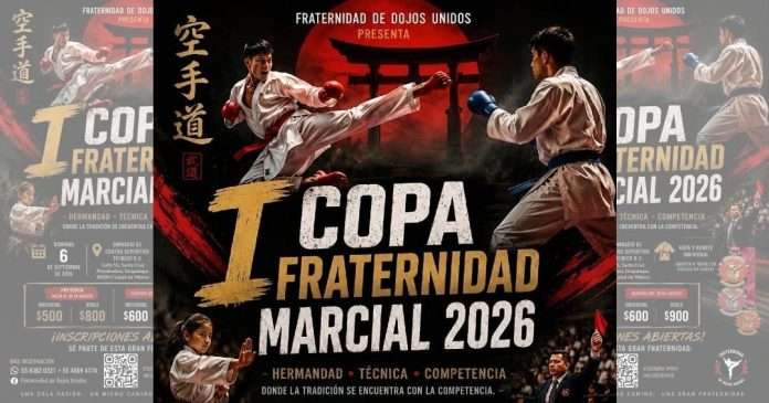 Iztapalapa recibirá la I Copa Fraternidad Marcial 2026 de Karate-Do Cartel e imagen oficial de la I Copa Fraternidad Marcial 2026 de Karate-Do en Iztapalapa.