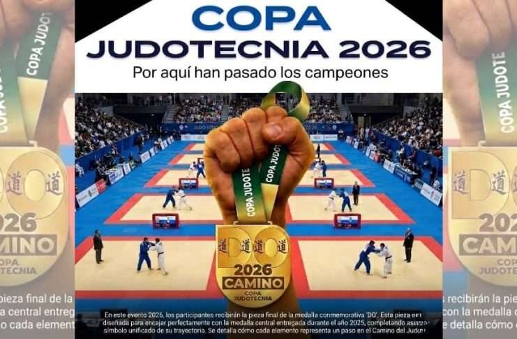 La Copa Judotecnia 2026 completará el concepto “JUDO” con su espectacular medalla “DO” Diseño oficial de la medalla conmemorativa DO de la Copa Judotecnia 2026.