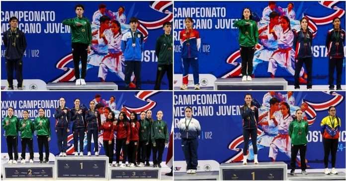 La delegación mexicana cosechó 13 medallas en el XXXV Campeonato Panamericano Juvenil de Karate en Cartago, Costa Rica.