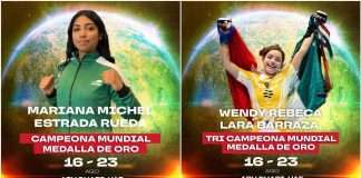 México logra actuación histórica en el Campeonato Mundial Juvenil IMMAF 2026 con 2 oros y un 4.° lugar mundial Wendy Lara y Mariana Estrada festejando sus medallas de oro en el Mundial Juvenil IMMAF 2026.