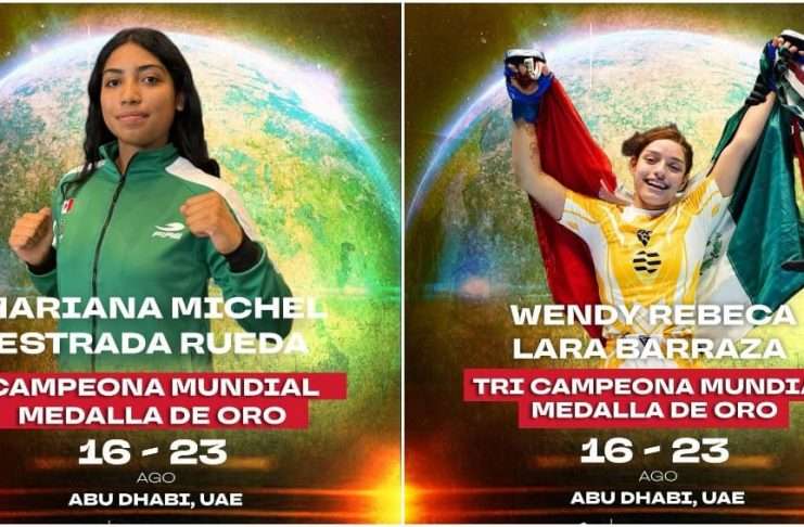 México logra actuación histórica en el Campeonato Mundial Juvenil IMMAF 2026 con 2 oros y un 4.° lugar mundial Wendy Lara y Mariana Estrada festejando sus medallas de oro en el Mundial Juvenil IMMAF 2026.