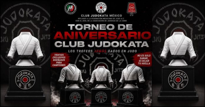 Revelan los trofeos exclusivos para el Torneo de Aniversario Club Judokata rumbo a la Gimnasiada Nacional 2026 Trofeos exclusivos con forma de judogui para el Torneo de Aniversario Club Judokata.