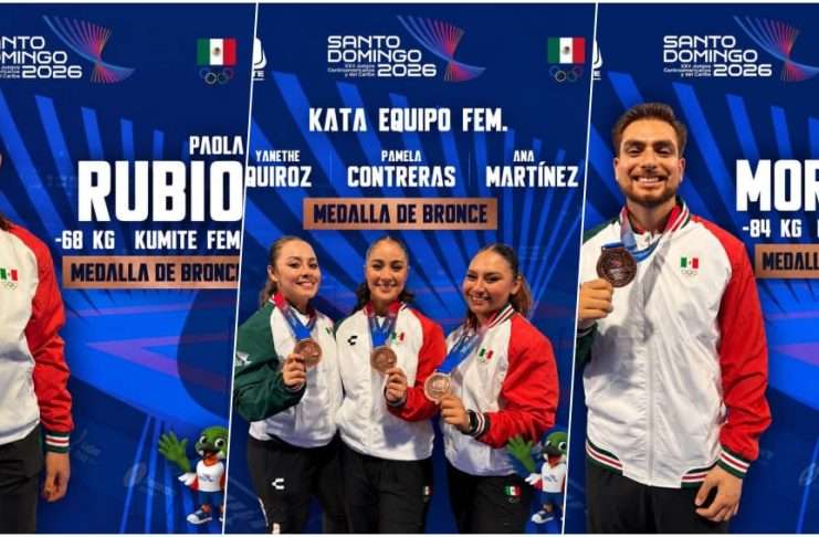 Selección Mexicana de Karate suma 3 bronces más y llega a 5 preseas en Santo Domingo 2026 Medallistas mexicanos de karate en la segunda jornada de los Juegos Centroamericanos Santo Domingo 2026.