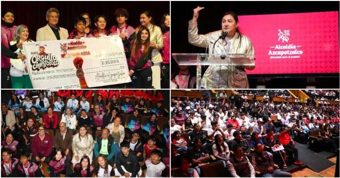 Entrega de Becas Deportivas Neyekoni-Azca 2026 a deportistas en Azcapotzalco.