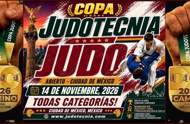 Copa Judotecnia 2026 Confirma Fecha en CDMX y la Medalla Coleccionable del Signo “DO” Cartel oficial de la Copa Judotecnia 2026 en la Ciudad de México.