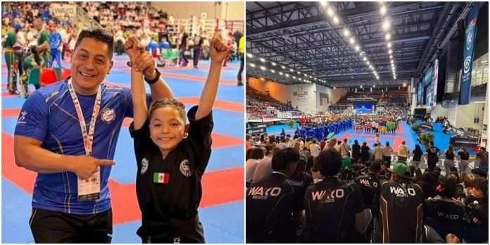 Luyan Castro celebra doble medalla de oro para México en el Mundial de Kickboxing Jesolo 2026.