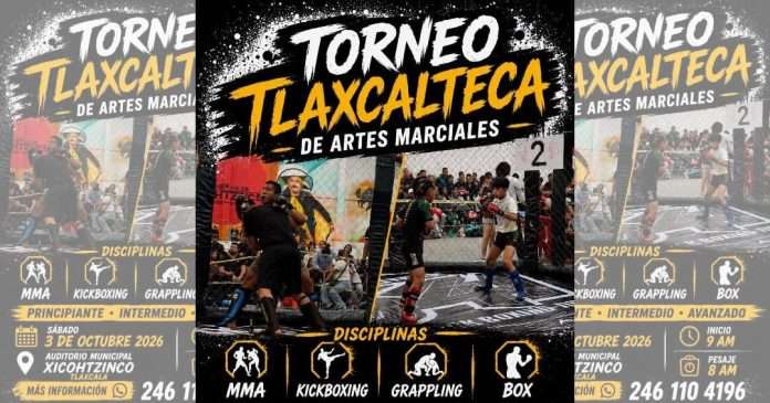 Cartel oficial del Torneo Tlaxcalteca de Artes Marciales 2026.