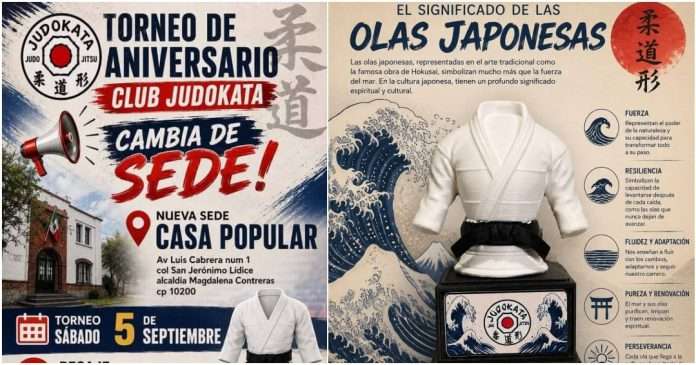 Judokata se declara listo para celebrar su 62 Aniversario con fiesta y selectivo en la Casa Popular Trofeo en forma de uwagi para el Torneo de Aniversario del Club Judokata 2026.