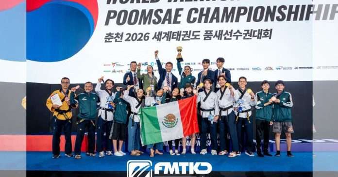México Triunfa en el Campeonato Mundial de Poomsae Chuncheon 2026 con Seis Medallas Mundialistas Selección Mexicana de Taekwondo gana seis medallas en el Mundial de Poomsae Chuncheon 2026.