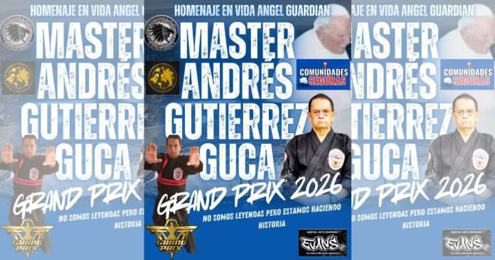 Rendirán homenaje en vida al Master de Limalama, Andrés Gutiérrez, en el Grand Prix Martial Arts Championship 2026 Master Andrés Gutiérrez Caro del Castillo, homenajeado por su trayectoria en el Limalama y la seguridad personal.