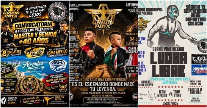 Cartel oficial del Grand Prix Martial Arts Championship 2026 en Valle de Chalco.