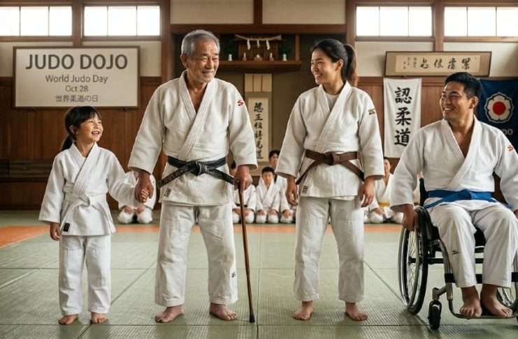 Día Mundial del Judo 2026, El Dojo Como Refugio y Familia Bajo el Lema de la Pertenencia Judocas abrazándose en el tatami en la conmemoración del Día Mundial del Judo 2026.