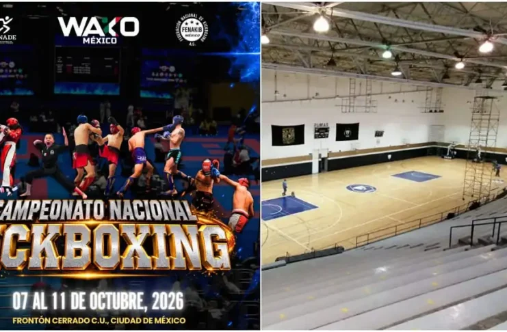 El Frontón Cerrado de la UNAM Albergará el Campeonato Nacional de Kickboxing 2026 Frontón Cerrado de la UNAM, sede del Campeonato Nacional de Kickboxing 2026 FENAKIB.