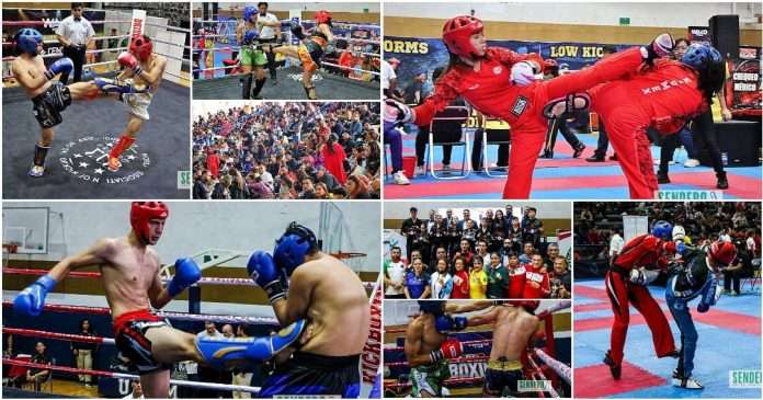 Campeonato Nacional de Kickboxing 2026 de la FENAKIB en el Frontón Cerrado de la UNAM.