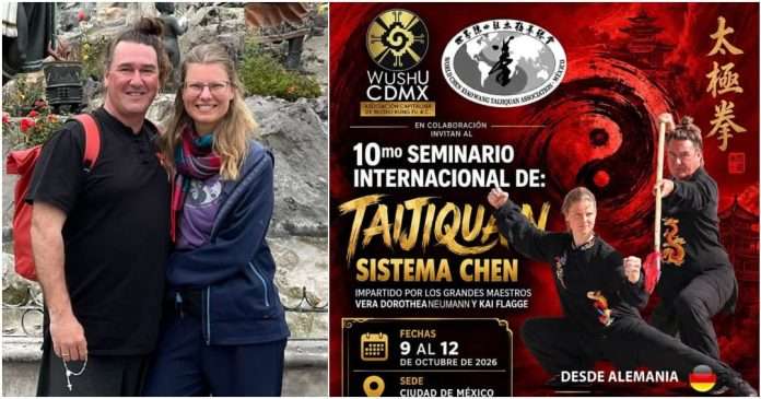 ¡Llegó el día! Vera Dorothea Neumann y Kai Flagge ya están en México para el 10.° Seminario Internacional de Taijiquan