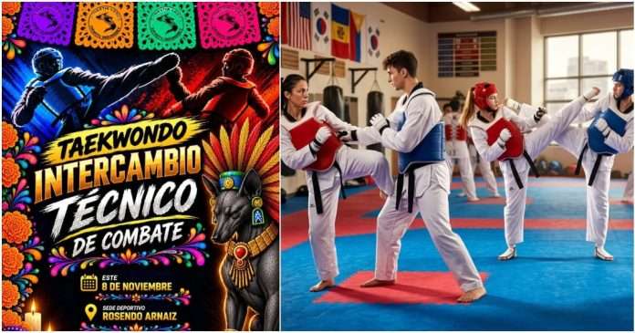Intercambio Técnico de Combate de Taekwondo organizado por Dinastía Lobos en la Gustavo A. Madero.