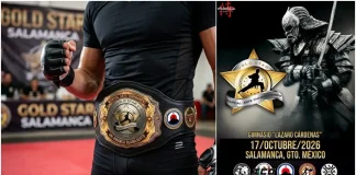 Presentan el Cinturón de Gala que Coronará al Gran Campeón del Torneo “Gold Star 2026” Cinturón de Gala oficial para el Gran Campeón del Torneo Gold Star 2026 en Salamanca.