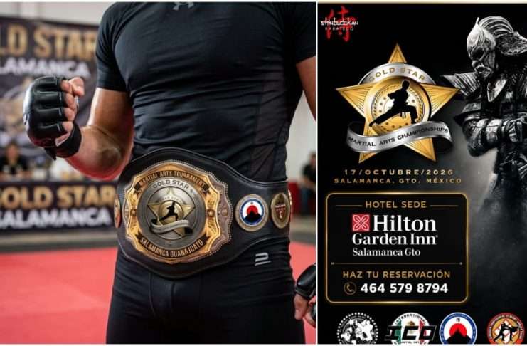 Salamanca se Estremecerá con la Energía de las Artes Marciales en el Torneo “Gold Star 2026” Cinturón de Gala para el Gran Campeón del Torneo Nacional Abierto Gold Star 2026 en Salamanca.